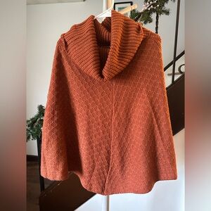 Cozy Orange Women's Poncho